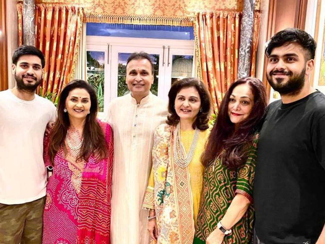 Deepti with her brother (Anil Ambani)