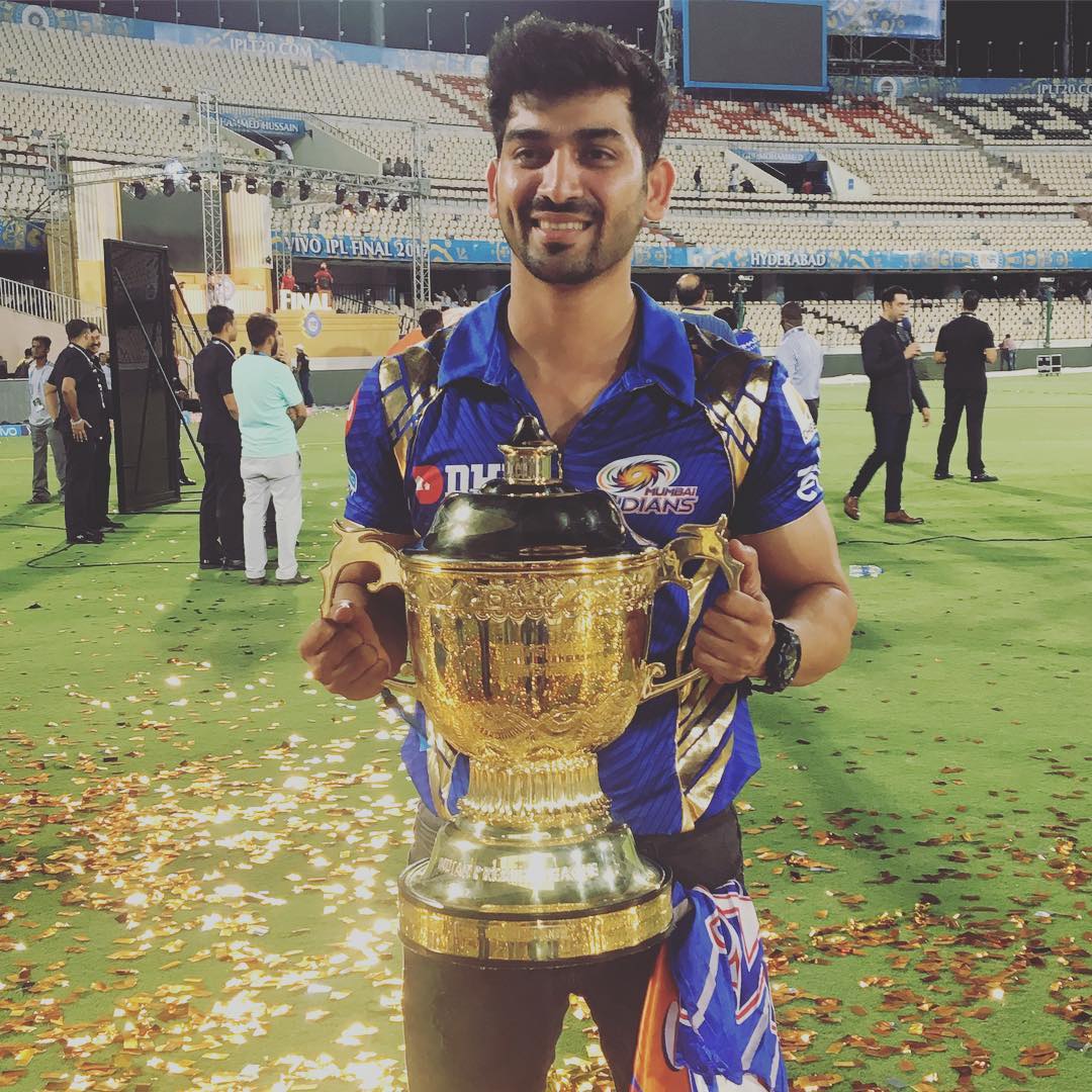 His photo with IPL Winning trophy