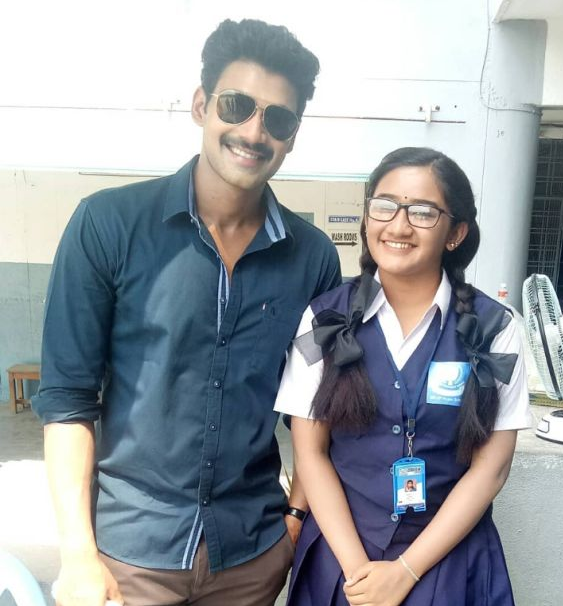 Raveena with actor Bellamkonda Sai Sreenivas