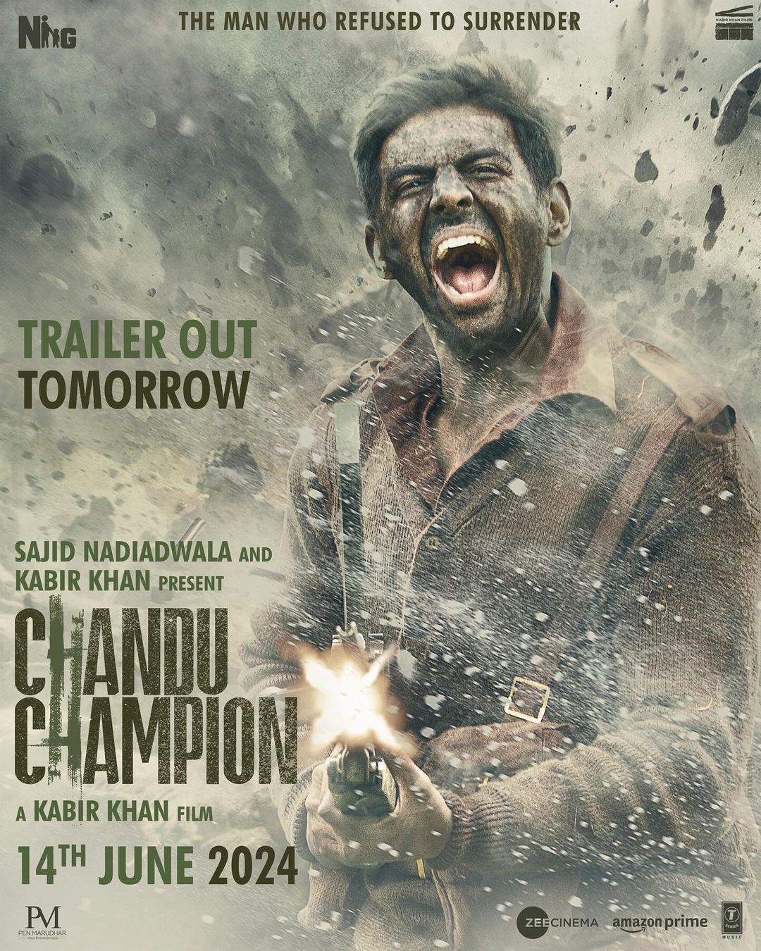 Chandu Campinon Directer by kabir khan Realsed on 14th June 2024