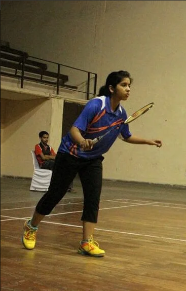 Harshita was playing Badminton