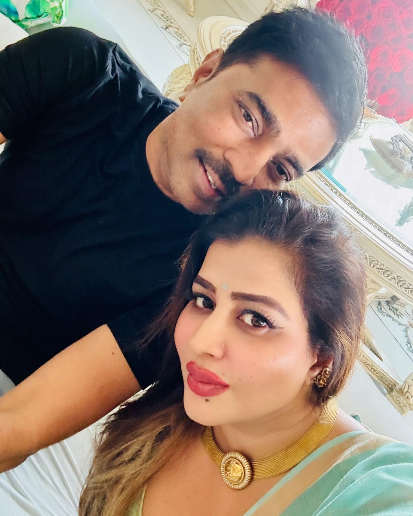 Sudha Reddy with Her Husband (Source Instagram)