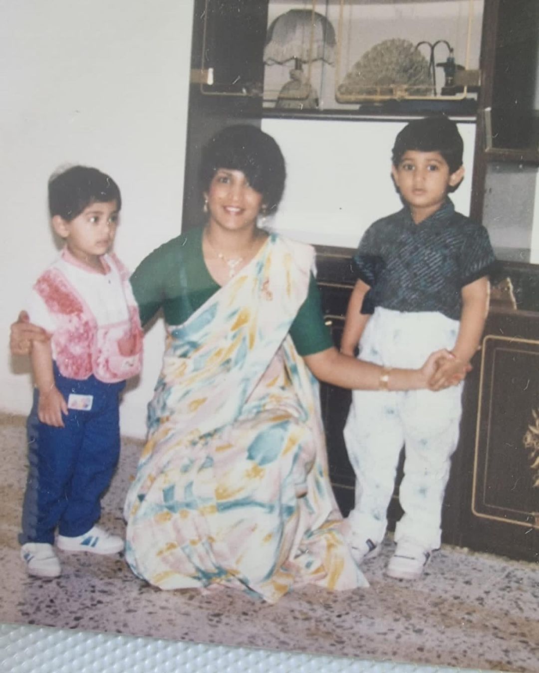 Taha Shah Badussha childhood photo with Elder Brother